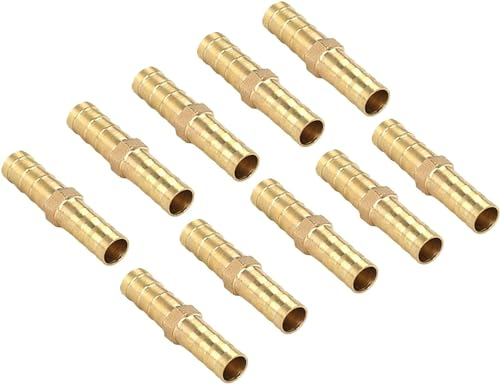 Konrunppy Schlauchkupplungen aus Messing, Wasserschlauchanschlüsse Schlauchkupplungen für Luft, Wasser (8mm 10pcs)