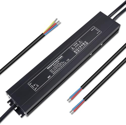 YAYZA! Wasserdicht LED Trafo 12V DC 300W, IP67 LED Netzteil 230V 12V 25A Ultra Dünn LED Treiber Gleichstrom Niedervolt Transformator Konstantspannung Driver für Lampen Strip Lights