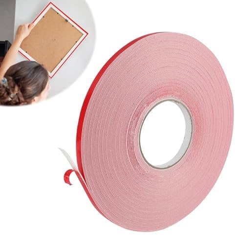 Clydewy Double Sided Foam Tape Outdoor Indoor Extra Strong 1mm X 10mm X 30m Heat Resistant Waterproof Double-Sided Mounting Tape for Glazing Walls Car LED Light Strip Office Home Decoration