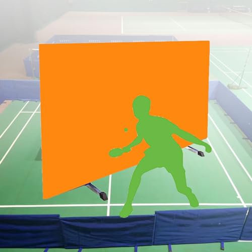 XNZJHPP Faltbare Tischtennis-Abschirmungen, robuste Club-Spiel-Umrandungs-Leitplankenblöcke, selbsttrainierende Sichtschutz-Trennwänd