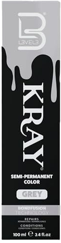 L3VEL3 KRAY Semi Permanent Hair Color 100ml - Grey