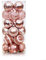 HEIBTENY Bruchsicher Weihnachtskugeln 24 Stücke 6CM Weihnachtskugeln Plastik Für Weihnachtsdeko Mit Aufhängen Bruchsicher Christbaumkugeln Christbaumschmuck Set (Rose Gold)