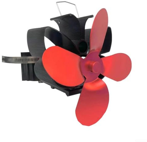 Ventilador de estufa montado en la pared del metal con 4 cuchillas que enfría eficientemente los espacios de vida