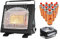 SMH LINE® 2in1 Tragbare Gasheizung Camping Gasstrahler Heizung Outdoor Zelten Wohnwagen 1.7 KW Brenner Kocher + Butan Gas Gaskartuschen Keramik Heizstrahler (Gasheizung mit 28x Gas)