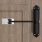 Automatischer Türschließer Innentür,Einstellbar Türschließer Ohne Bohren,Federbelasteter Türschliesser mit Montageplatte,Door Closer für Zimmertür,Gartentor,Glastür,Haustür (Schwarz)
