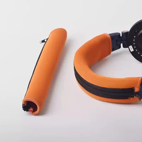 Ersatz-Ohrpolster, kompatibel mit Razer Blackshark V2 X V2 Hyperspeed-Kopfhörern (orangefarbenes Stirnband)