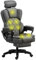Silla de oficina de masaje con calefacción y reposapiés, silla giratoria ergonómica para máxima comodidad y apoyo