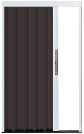 Puerta corredera de acordeón, puertas plegables de panel de aluminio para dormitorio y puerta, sistema de riel interior con cerradura para pasillo y cobertizo al aire libre