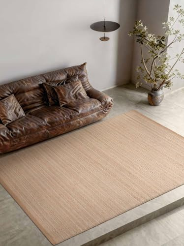Villeroy & Boch Juteteppich Birka - Natur Wohnzimmerteppich aus Jute & Baumwolle - Handgewebt & Natürlich - Boho Naturfaser Jute für Wohnzimmer, Schlafzimmer, Esszimmer – Natur Gold, 160x230 cm
