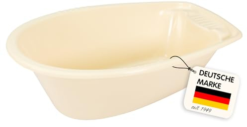 Heless 922 - Vasca da Bagno per Bambole in Beige, Dimensioni Circa 41 x 23 x 13 cm, Grande Divertimento per Il Bagno delle Bambole