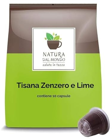 100 Capsule Compatibili con Nespresso - Tisana Zenzero e Lime - Natura dal Mondo