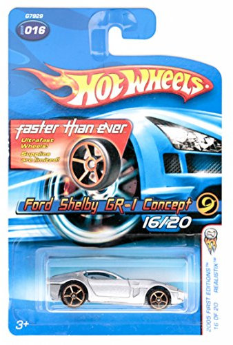 Hot Wheels 2005-016 Ford Shelby GR-1 Concept Silver FTE Realistix 1:64 Scale
