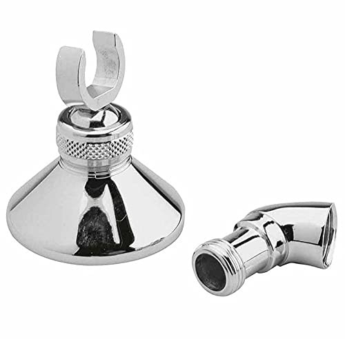 Nuie A310A ǀ Modern Bathroom Shower Accessories Round Wall Bracket and Elbow, 64mm x 64mm, Chrome