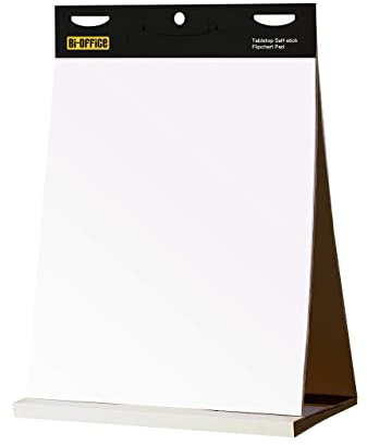 Bisilque FL1420403 Block mit Aufsteller für Flipchart Recyclingpapier 20 Blatt 59x50,8 cm
