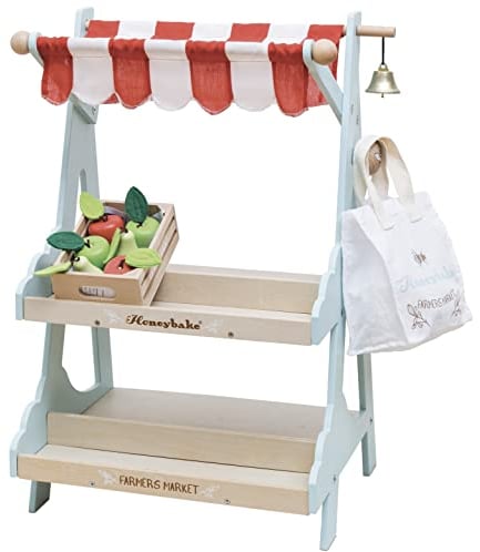 Le Toy Van – Honeybee Market Spielzeugladen aus Holz | Supermarkt-Rollenspiel Lebensmittelladen, TV181