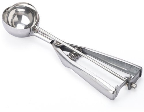 Accessotech Stainless Steel 6cm Scoop for Ice Cream Mash Potato Food Spoon Kitchen Ball