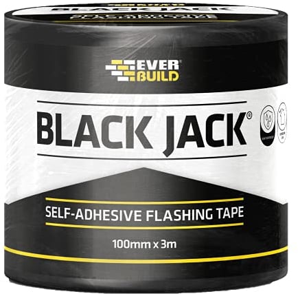 Everbuild Black Jack Strong Self Adhesive Flashing Tape – Natural Lead-Look Finish – 100mm x 3m