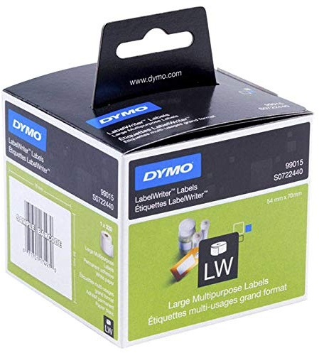 DYMO® Label Writer Permanent Paper Floppy Labels 54x70mm White (Pack of 320) You will receive 1 pack of 320
