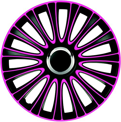 ZentimeX Z733004 Radkappen Radzierblenden universal 17 Zoll pink-Black