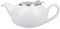 London Pottery Pebble Small Teapot with Infuser for Loose Tea, Stoneware, Speckled White, 2 Cup (500 ml)