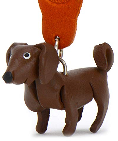 MONKIMAU Schlüsselanhänger Labrador Retriever Hunde Figur aus Leder
