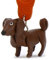 MONKIMAU Schlüsselanhänger Labrador Retriever Hunde Figur aus Leder