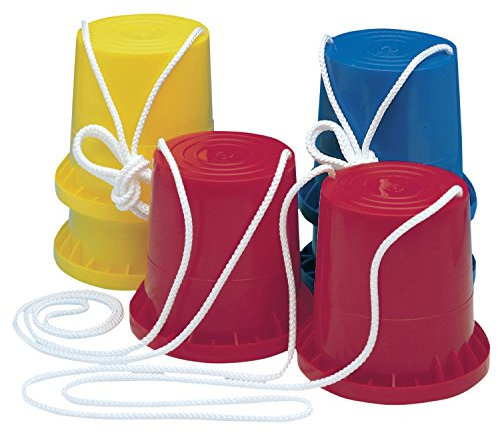 EDUPLAY 800076 Laufdollis/Laufstelzen, Kunststoff, bunt (Farbe zufällig, 3 Paar)