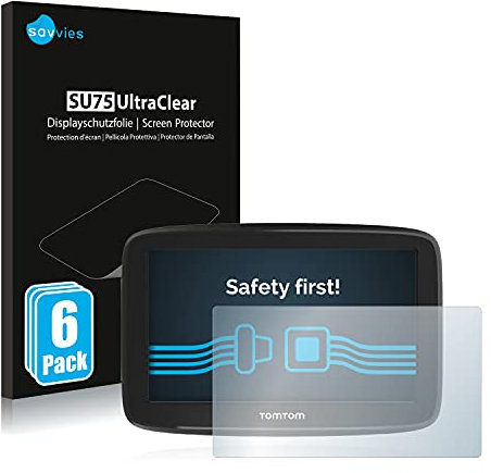 savvies Protector Pantalla para TomTom GO Basic 5 (6 Unidades) Película Ultra Transparente