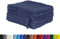 BaSaTex 10er Pack Waschhandschuhe aus 100% weicher und saugstarker Baumwolle | Öko-Tex Made in Green | Waschlappen Set 15x21 cm | Farbe: Navyblau