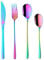 Do Buy 4 Piezas Juego De Cubiertos Cubiertos Portátiles Cubiertos De Acero Inoxidable 18/10(304) Arcoíris