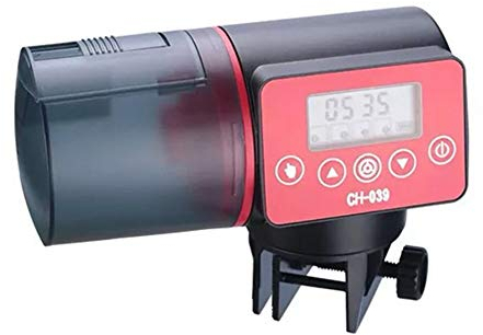 Homieco Alimentador Automático de Acuarios, Dispensador de Comida Acuario con Pantalla LCD, Comedero de Peces Automáticos, Fish Tank Fish Food Auto Comederos para Fin de Semana o de Vacaciones