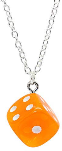 bluebubble Lucky DICE Neon Charm Necklace on Gift Card