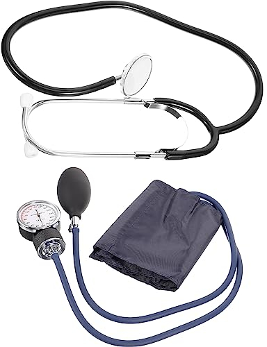 Healifty Aneroid Sphygmomanometer Self-Taking Manual Blood Pressure Kit for Medical Students Doctors Nurses EMT Paramedic