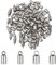 UNICRAFTALE 100 pièces 2 tailles 3 mm / 4 mm Embouts de Cordon de Baril 304 embouts en Acier Inoxydable Embouts Cordon en Cuir Terminateurs Embouts de Perle pour Cordon en Cuir Fabrication de Bijoux