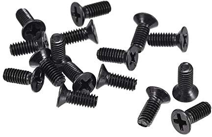 sourcing map M4 x 10mm Phillips Screw Fastener Black for Laptop PC TV Fan Switch 150pcs