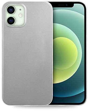 doupi UltraSlim Case for iPhone 12 mini (5.4 inch), Ultra Thin Fine Mat Feather Light Skin Protective Cover, White