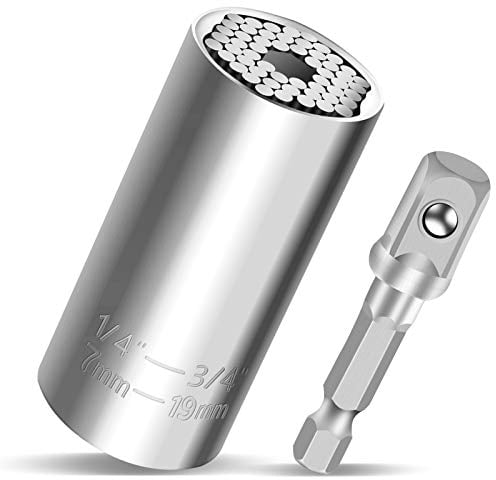 Universal Steckschlüssel 7-19mm Gadgets für Männer Männer Geschenke Vatertagsgeschenk Ostergeschenke Männer Universal Nuss Steckschlüssel Geschenk für Ihn/Papa/Ehemann/Handwerker/Ehemann