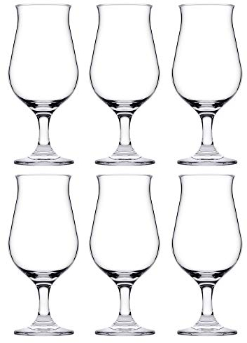 Queensway Home & Dining 405ml Set of 6/12 Stemmed Beer Drinking Glassware Gift (6)