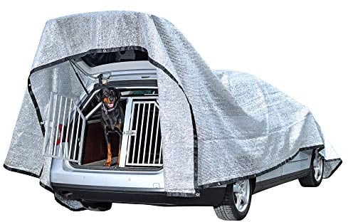 UV Schattennetz Auto Hund 3x4 m – Aludecke mit Ösen – Sonnenschutznetz & luftdurchlässiges Sonnennetz 4x3 m – reflektierende Schattenplane Camping, Urlaub, Sport – Alunetz Auto 300x400 cm Hitzeschutz