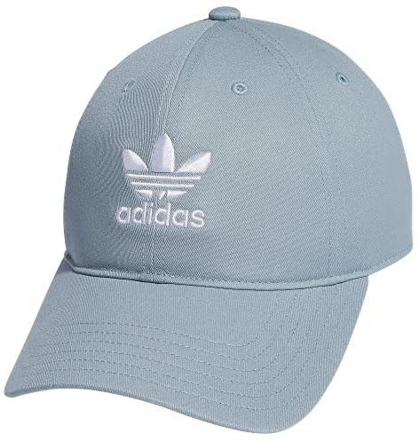 adidas Originals Women's Relaxed Fit Adjustable Strapback Cap, Magic Grey/White, One Size