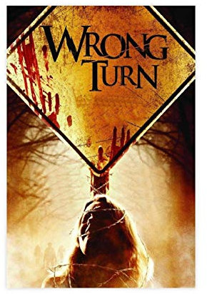 Poster Wrong Turn, klassischer Thriller-Film, Vintage-Film, 50 x 75 cm