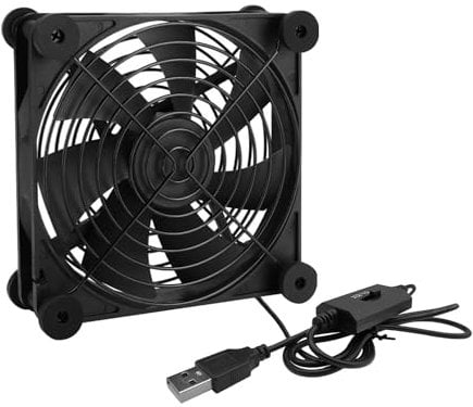 iYueMps USB Ventilator120mm 5V PC Lüfter,120mm USB Lüfter leise Gehäuselüfter mit 3 Einstellbare Geschwindigkeiten Kompatibel mit PS4/Computer/AV Schrank/TV Box/Router