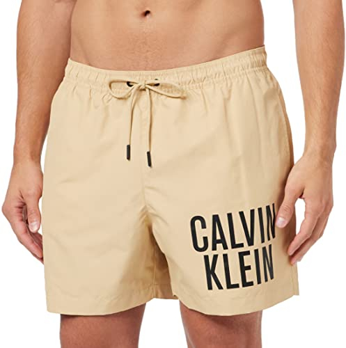 Calvin Klein Herren Badehose Lang, Elfenbein (Sunday Pastry), XL