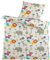 KH-Haushaltshandel Kinder Jugend Motiv Bettwäsche, 135 x 200 + 80x80 cm, Microfaser, weiß-bunt, Afrika Safari Tiere (W414650)