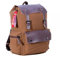 Hanta Nature Rucksack Canvas 25L Outdoor Rucksack aus Leder und Canvastoff Wanderrucksack für Ausflüge, Camping, Alltags-Rucksack für Damen und Herren mit Lederriemen und Reißverschlüssen - braun