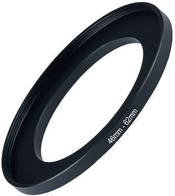 GZNLY Step-Up-Ringfilteradapter, 46 mm auf 62 mm, schwarz, Metall, kompatibel mit allen Marken, UV-, CPL ND-Kamera-Objektivfilter, Step-Down-Ring (46 mm-62 mm)