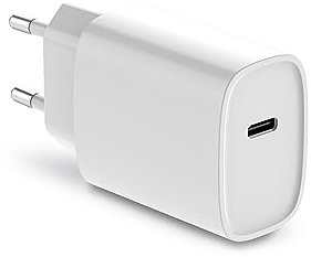 Cargador de Red KSIX 25 W, PPS, Power Delivery, Carga rápida, Puerto USB-C, Blanco