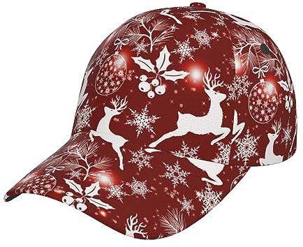 Niedliche Weihnachten Schneeflocke Baseball Cap Männer Frauen Xmas Schneemann Hut Einstellbare Sport Mode Sonnenhut, Christmas-b000004, Einheitsgr��e
