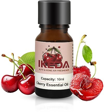 Auto Lufterfrischer Öle Refills丨10ml 100% natürliche Duft ätherisches Öl丨Aromatherapie Öle für Diffusor, Luftbefeuchter, Reiniger丨Duftende Öle für Haus, Auto & Yoga Raum (cherry)