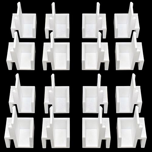8x Paires de Guides Hauts pour Porte Coulissante de Placard FORM OPTIMUM
